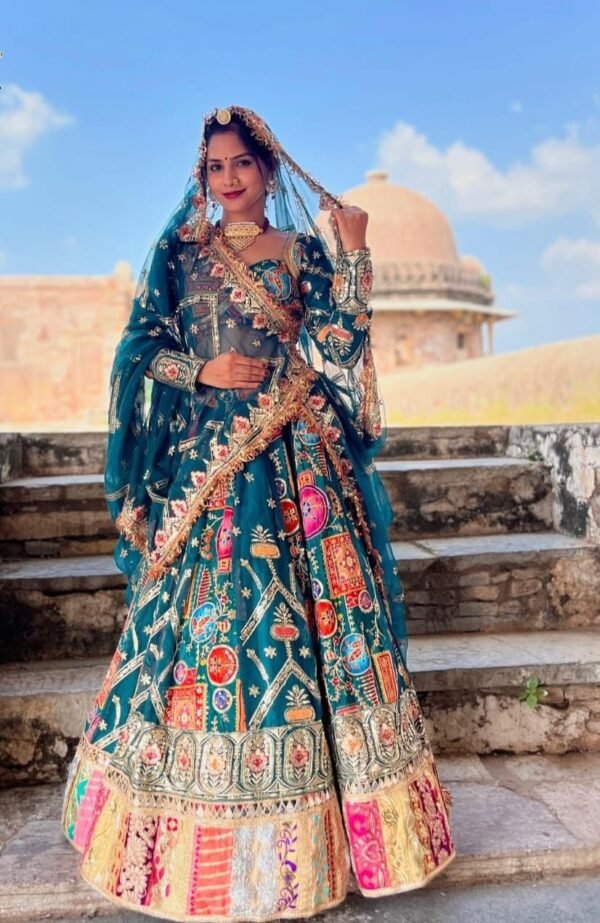 Regal Swirl: Designer 7-Meter Ghera Lehenga