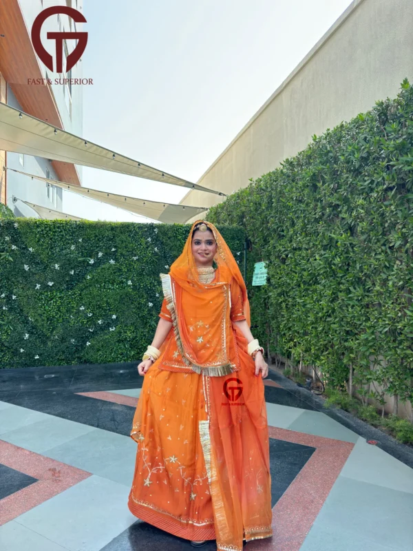 Partywear Rajasthani Important Upada Sout Humrahi Twotone Rajputi Poshak